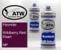 Preview: Hyundai, Wildberry Red Pearl, MF: 400ml Sprühdose + 400ml Klarlack - Set, von ATW Autoteile West.